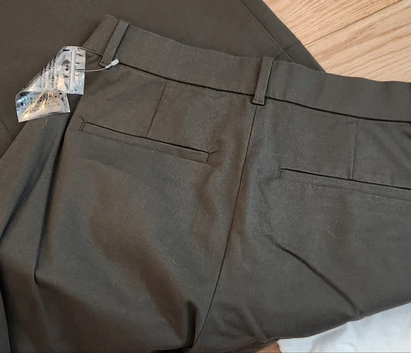 Uniqlo Women's Wide Chino Pants Olive NWT - Picture 5 of 8